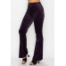 Glittery Flare High-rise Elastic Pants