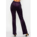 Glittery Flare High-rise Elastic Pants