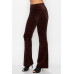 Glittery Flare High-rise Elastic Pants
