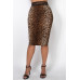 High-rise Banded Leopard Midi Skirt