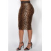 High-rise Banded Leopard Midi Skirt