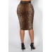 High-rise Banded Leopard Midi Skirt