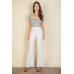 High Waist Stretch Crepe Flare Pants