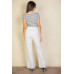 High Waist Stretch Crepe Flare Pants