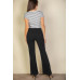 High Waist Stretch Crepe Flare Pants