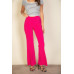 High Waist Stretch Crepe Flare Pants