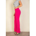 High Waist Stretch Crepe Flare Pants