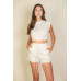 Cap Sleeve Top And Shorts Sets