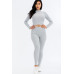 Ribbed Mock Neck Long Sleeve Top & Leggings Set