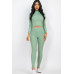 Ribbed Mock Neck Long Sleeve Top & Leggings Set