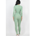 Ribbed Mock Neck Long Sleeve Top & Leggings Set
