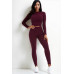 Ribbed Mock Neck Long Sleeve Top & Leggings Set