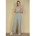 Sweater-knit Fuzzy Frenchy Tie Front Cami Jumpsuit