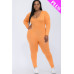 Plus Size Scoop Neck Long Sleeve Bodycon Jumpsuit
