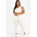 Plus Size French Terry Cropped Tank Top & Joggers Set