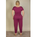 Plus Size Solid Drawstring Short Sleeve Jumpsuit