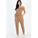 Two-way Shoulder Drawstring Jumpsuit
