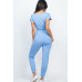 Two-way Shoulder Drawstring Jumpsuit