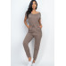 Two-way Shoulder Drawstring Jumpsuit