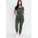 Two-way Shoulder Drawstring Jumpsuit