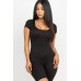 Short Sleeve Scoop Neck Bodycon Romper