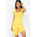 Short Sleeve Scoop Neck Bodycon Romper