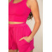 Ribbed Crop Tank Top & Shorts Set