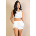 Ribbed Crop Tank Top & Shorts Set