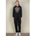 Graphic Drop Shoulder Pull Over Hoodie