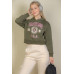 Graphic Drop Shoulder Pull Over Hoodie