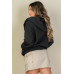 Graphic Drop Shoulder Zipper Up Hoodie