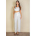 Solid Tank Top & Wide Leg Pants