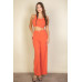 Solid Tank Top & Wide Leg Pants