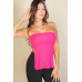 Side Slit Bandeau Tube Top