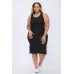 Plus Size Ribbed Side Slit Tank Midi Dress