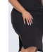 Plus Size Ribbed Side Slit Tank Midi Dress