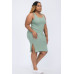 Plus Size Ribbed Side Slit Tank Midi Dress