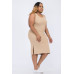 Plus Size Ribbed Side Slit Tank Midi Dress