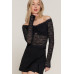 Off The Shoulder Stretch Lace Top