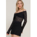 Off The Shoulder Stretch Lace Top