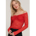 Off The Shoulder Stretch Lace Top