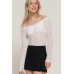 Off The Shoulder Stretch Lace Top