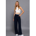 Contrast Waist Boxer Straight Long Pants