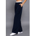 Contrast Waist Boxer Straight Long Pants