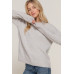 Long Slv Mock Neck Raised Seam Sweater