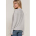 Long Slv Mock Neck Raised Seam Sweater