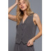V-neckline Pin Stripe Woven Vest