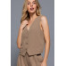V-neckline Pin Stripe Woven Vest