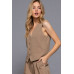 V-neckline Pin Stripe Woven Vest