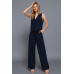 V-neckline Pin Stripe Woven Vest